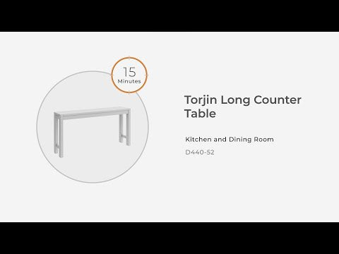 Torjin - Mesa alta de barra - Marrón oscuro
