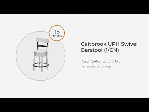 Caitbrook - Taburete de bar giratorio UPH - Gris