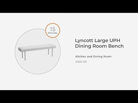 Lyncott - Banco grande tapizado para comedor - Gris / Marrón