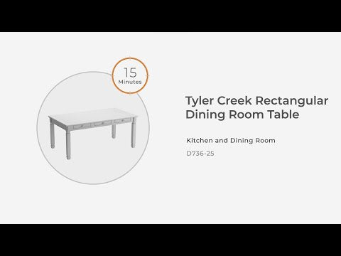 Tyler Creek - Mesa de comedor rectangular - Negra / Gris