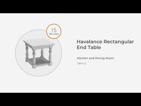 Havalance - Mesa auxiliar rectangular - Gris / Blanco