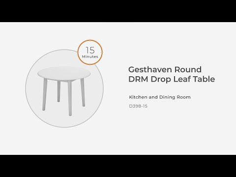 Gesthaven - Mesa de comedor redonda con alas abatibles