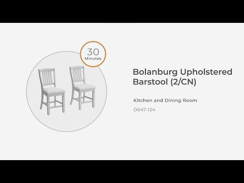 Bolanburg - Taburete de Bar Tapizado (Juego de 2) - Beige