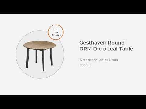 Gesthaven - Mesa de comedor redonda con alas abatibles