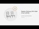 Realyn - Silla lateral de comedor tapizada (juego de 2) - Respaldo tipo escalera - Blanco desconchado