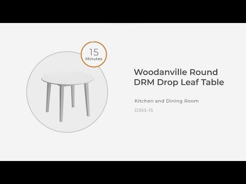 Woodanville - Mesa redonda con alas abatibles DRM - Crema / Marrón